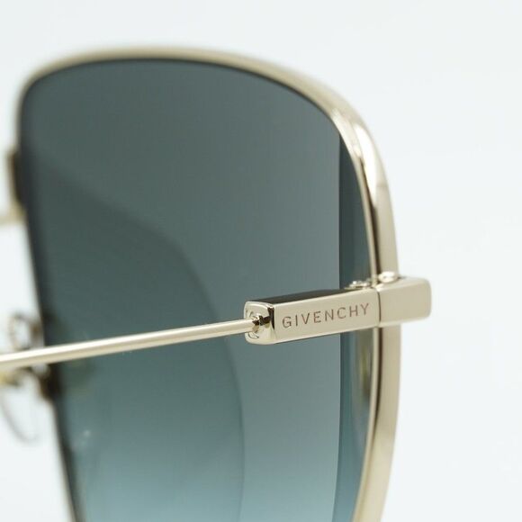💯 NEW GIVENCHY GV 7183/S 0J5G 9O GOLD/GREY UNISEX SUNGLASSES WITH CHAIN - Picture 8 of 14